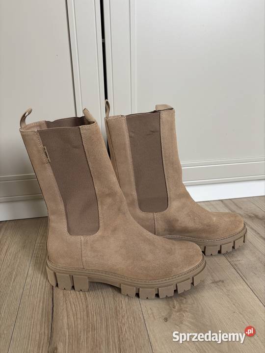 Beżowe botki Wojas Milówka