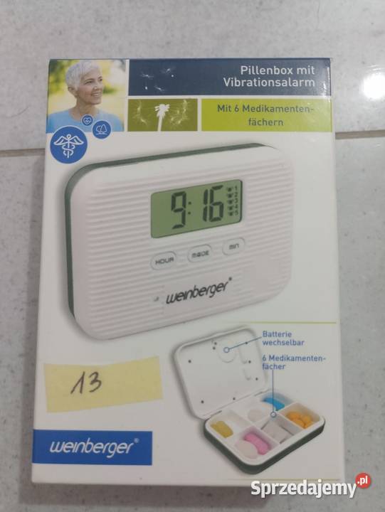 Pojemnik na lekarstwa z alarmem Nowe Warlubie