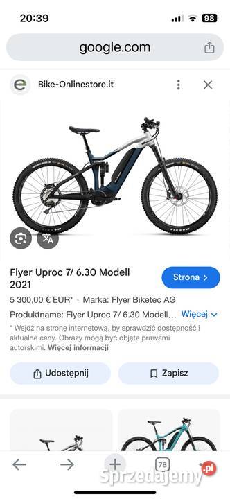 Flyer Uproc 7 Full 750 WH 1100 rower elektryczny