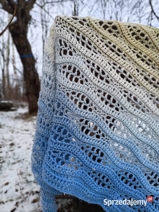 Piękna chusta ombre handmade Jelenia Góra