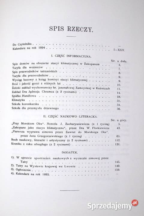 MAŁ Almanach Tatrzański 18941895 mazowieckie Warszawa sprzedam
