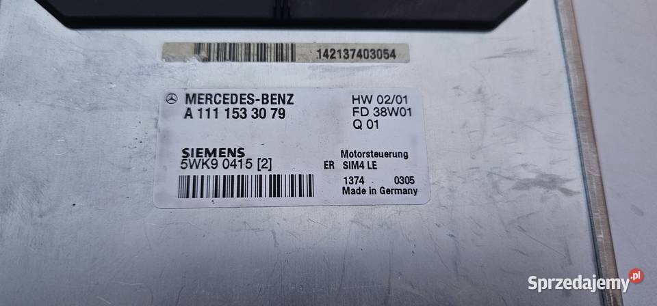 Komputer silnika mercedes w203 20k a1111533079 Zbąszyń