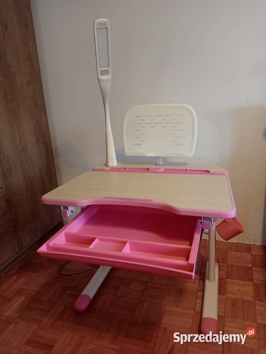 Biurko dziewczęce Pink z regulacją wysokości śląskie Jaworzno