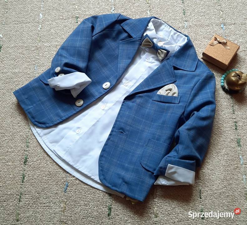 Garnitur niebieski 4czesciowy chłopca chłopiec Lublin