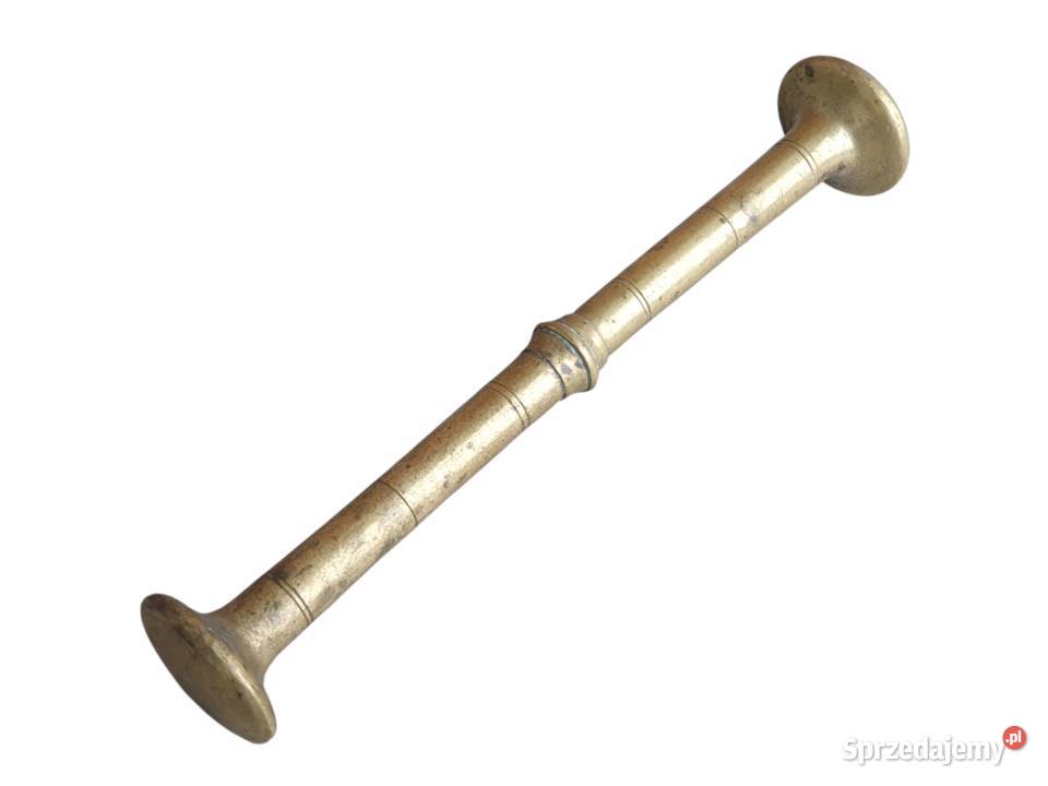 Stary mosiężny moździerz kuchenny sygnowany lata Cieszyn