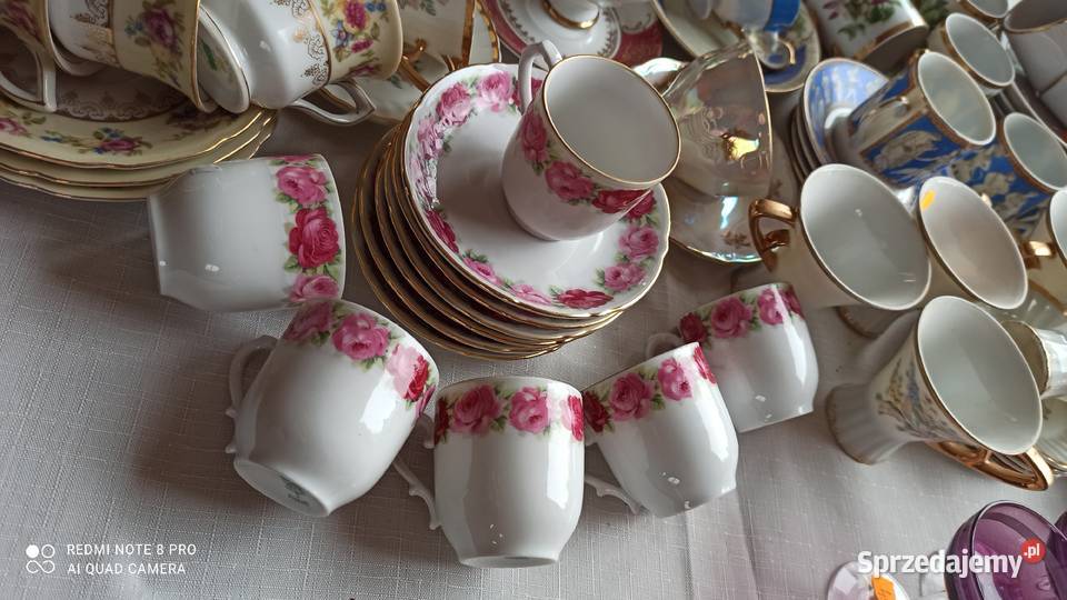 4 Kieliszki do likieru fioletowe szkło Śliczne Porcelana i szkło Gdańsk sprzedam