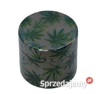 Metalowy Młynek do Tytoniu Suszu CBD Srebrny z Ostrowy nad Okszą