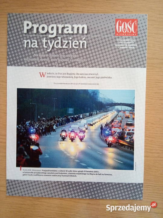 Tygodnik Gość Niedzielny kwiecień 2010r miękka Dąbrowa Górnicza sprzedam