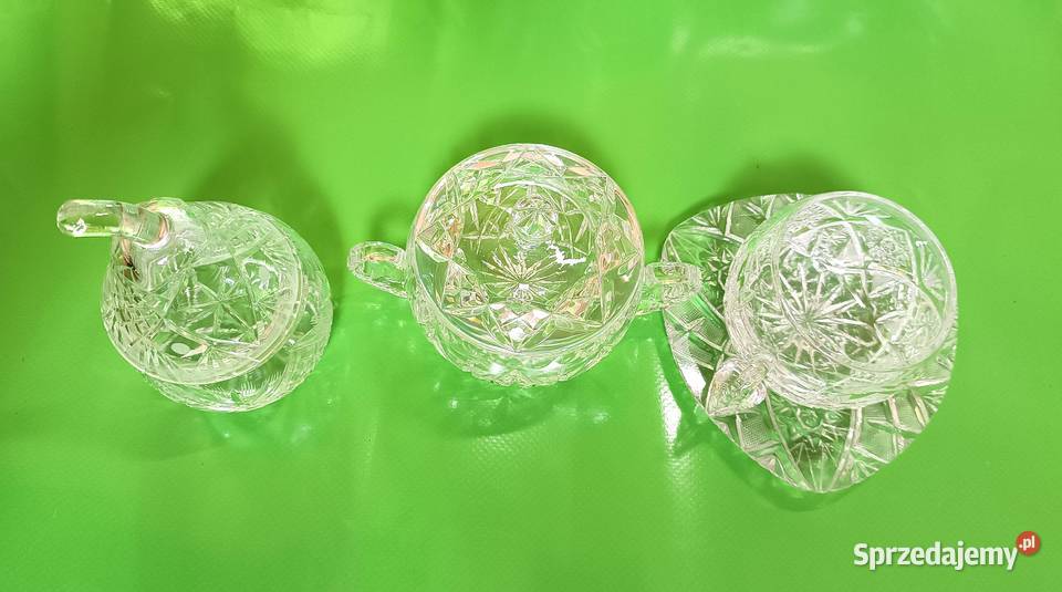 Cukiernice kryształowe 2 kubki kryształowe 3 Opole