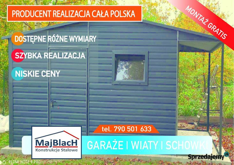 Garaż Blaszany Wiatka OgrodowaSchowek na Suwałki sprzedam
