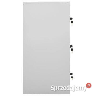 vidaXL Szafka zamykana na klucz szaroczerwona Warszawa