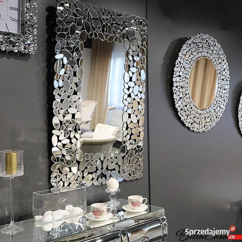 Lustro glamour prostokątne dekoracyjne Warszawa sprzedam