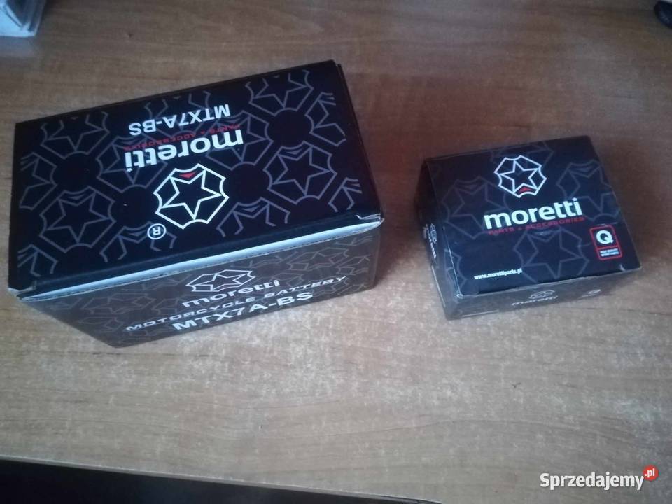 Akumulator AGM Moretti 12V 4Ah MTX7ABS Ładowarka Brzeziny
