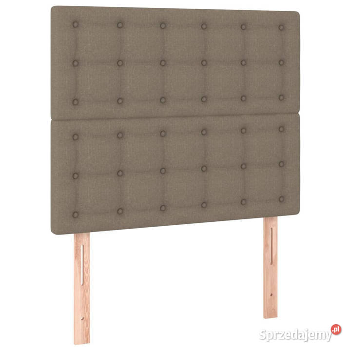 Łóżko kontynentalne z materacem taupe tkanina 193cm Warszawa