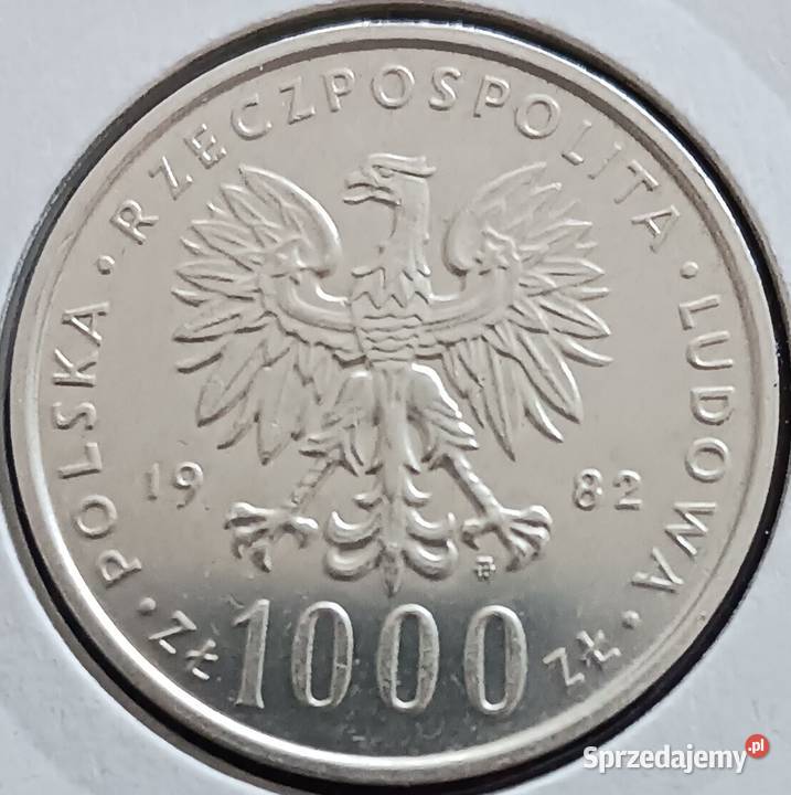 1000 Papież Jan Paweł II 1982 r 6 UNC