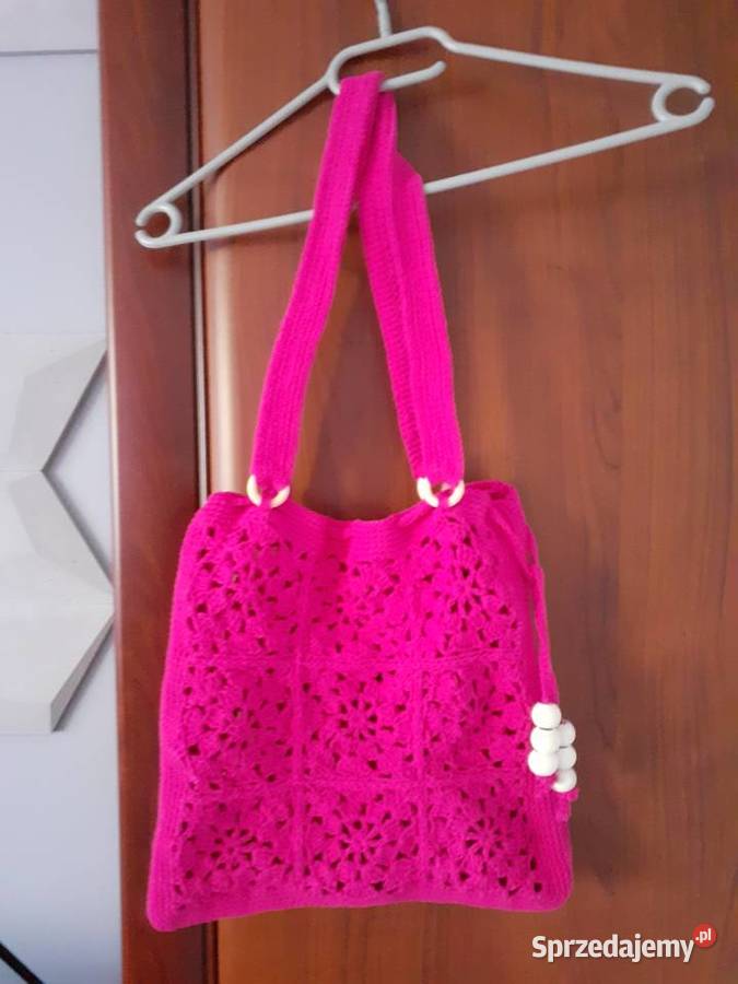 Torba siatka w kolorze fuksji 31cm Łódź sprzedam