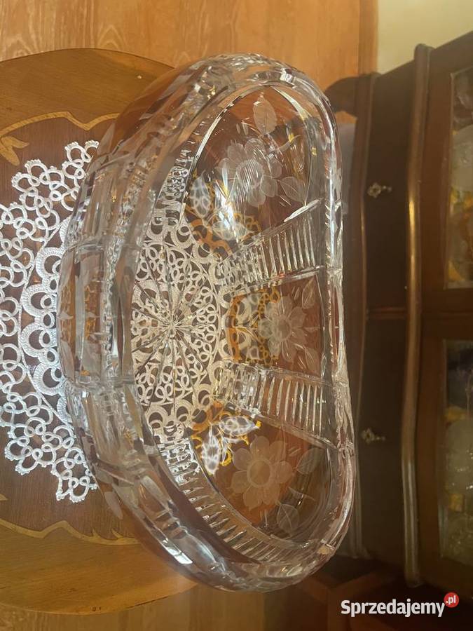 Kryształ zardiniera palona 6 pol Grawerowany na Jelenia Góra sprzedam