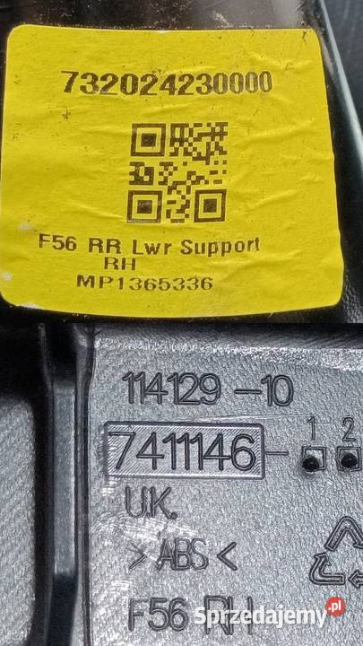 MINI F56 F56 LCI F57 ŚLIZG MOCOWANIE ZDERZAKA Pleszew