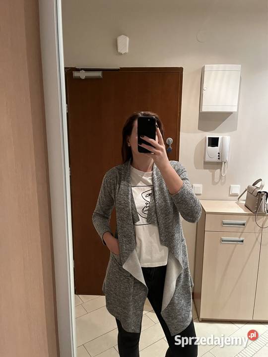 Sweter Cardigan szary M Warszawa