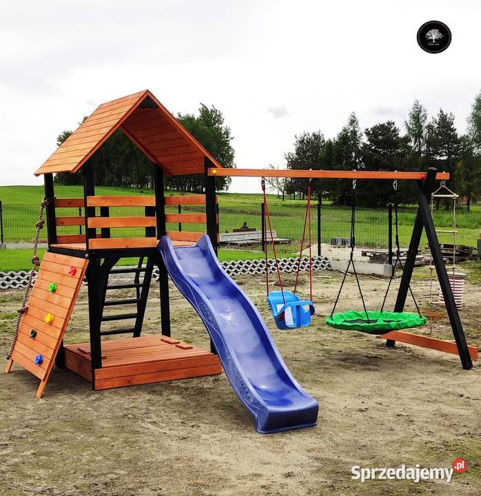 Drewniany plac zabaw komplet domek dziecięcy drewno sprzedam