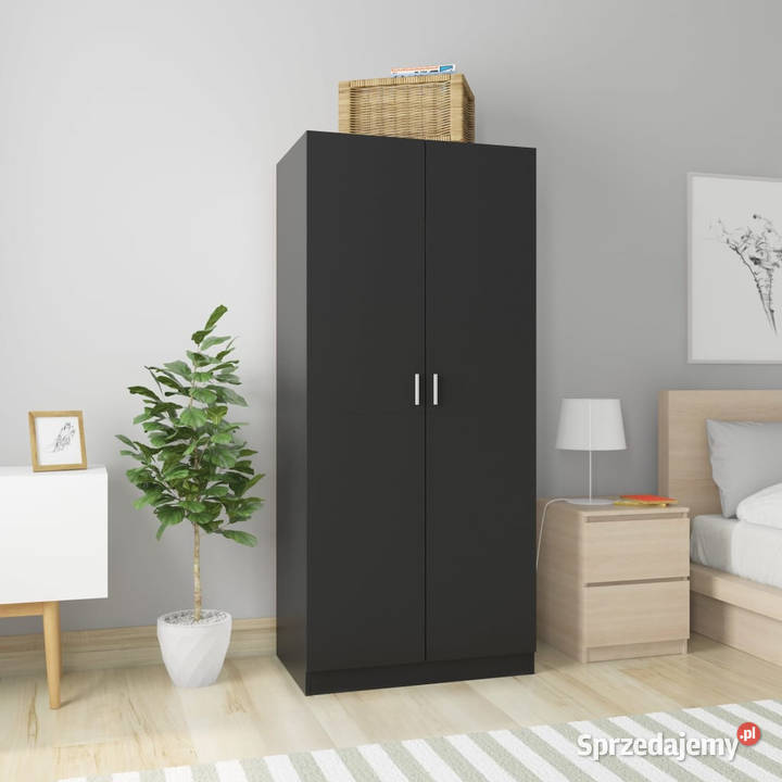 Szafa czarna 80x52x180 materiał drewnopochodny Warszawa