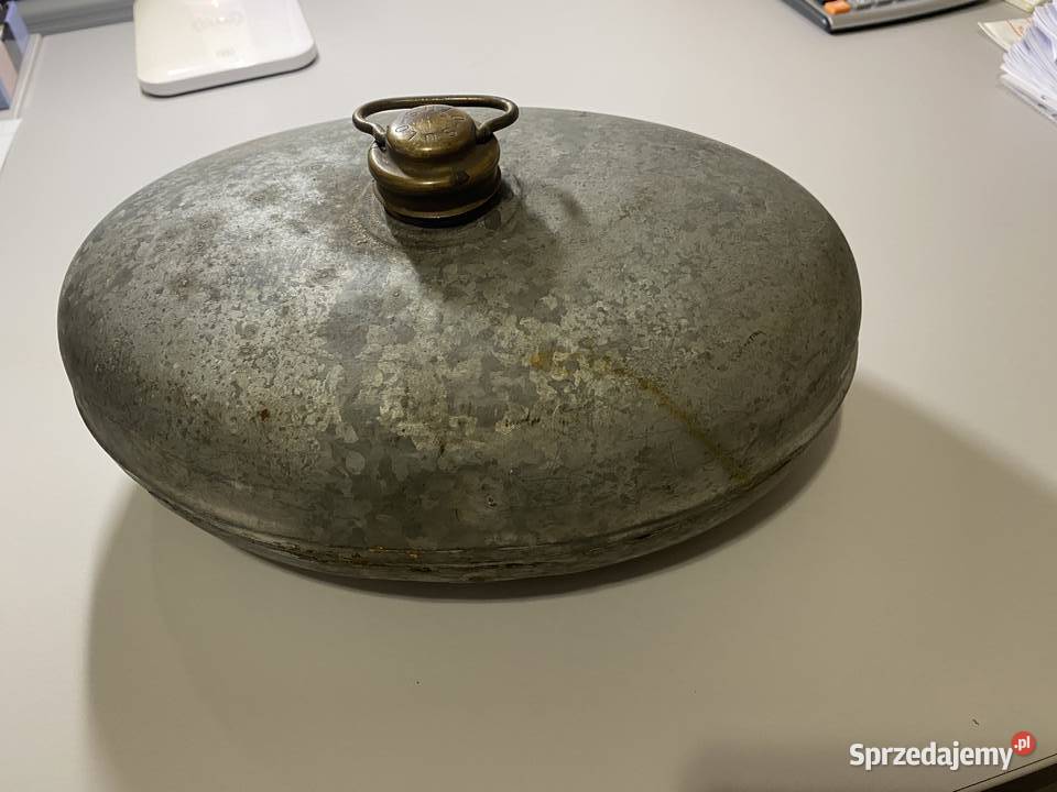 Bańka Vintage stary termofor metalowy wielkopolskie Środa Wielkopolska