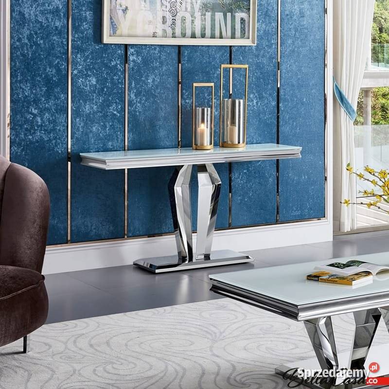 Konsola glamour do salonu Belmont blat spiek 120cm Warszawa sprzedam