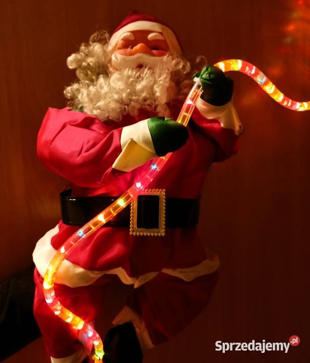 Mikołaj wspinający się linie z wężem led Tarnobrzeg