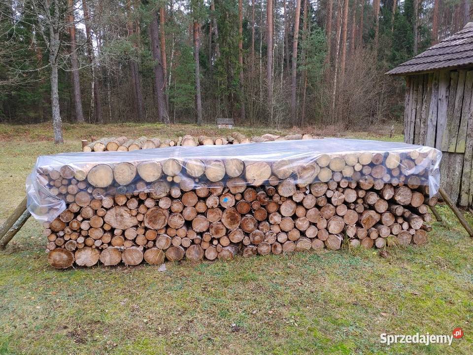 Drewno opałowe suchy świerk w metrowych kłodach podlaskie Polanki
