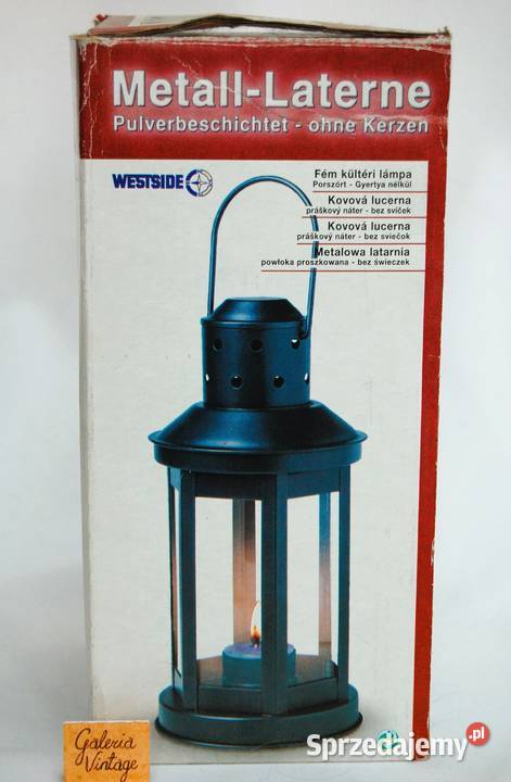 Latarnia lampion na tealigt świeczkę Westside czarny lubelskie Lublin