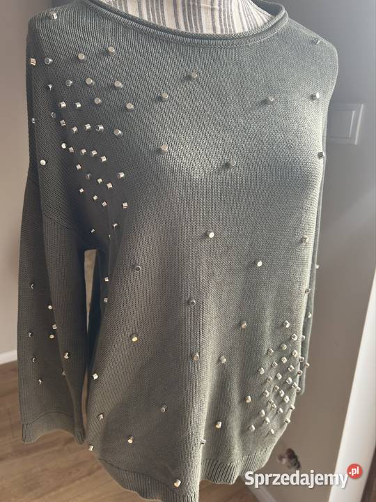 Sweter zielony khaki Solar r 42 Olsztyn