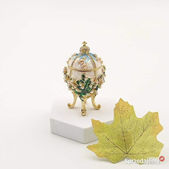 Jajko jajo faberge pojemniki szkatułka kremowe Zawiercie sprzedam