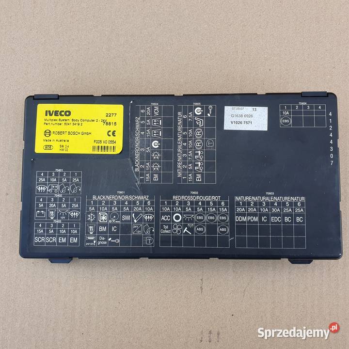 IVECO STRALIS MULTIPLEX BODY STEROWNIK Bieleń