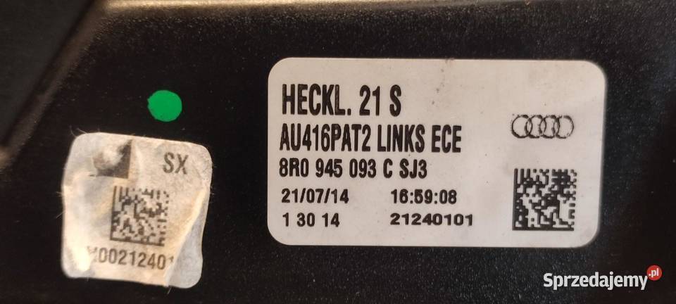 AUDI Q5 8R LAMPA LEWY TYŁ 8R0945093C