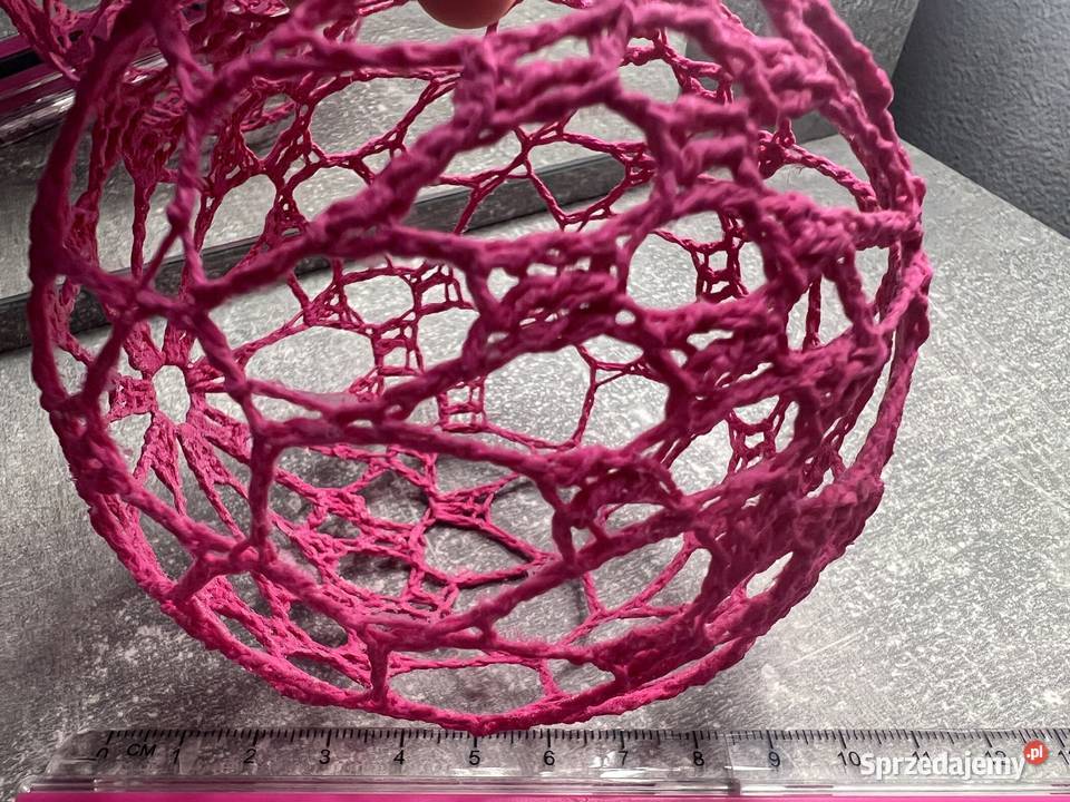 Bombka różowa z kordonka usztywniana Handmade sprzedam