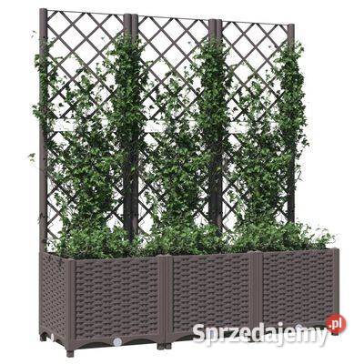 vidaXL Donica ogrodowa z kratką brązowa Donice Warszawa