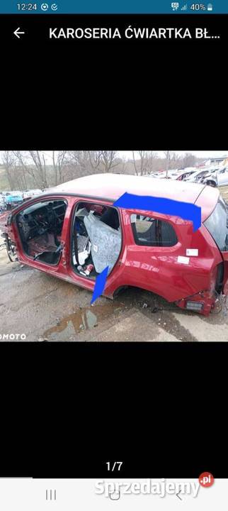KAROSERIA ĆWIARTKA BŁOTNIK TYŁ LEWY DACIA DUSTER podkarpackie