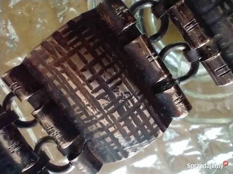 Stara bransoleta miedź metaloplastyka rękodzieło Łódź