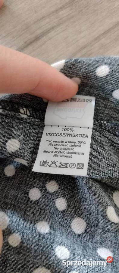 Sukienka w grochy Terrastyll ze sznurkiem biały Brzechów