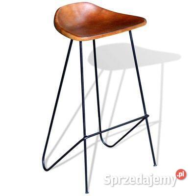 vidaXL Stołki barowe 2 czarnobrązowe skóra Warszawa