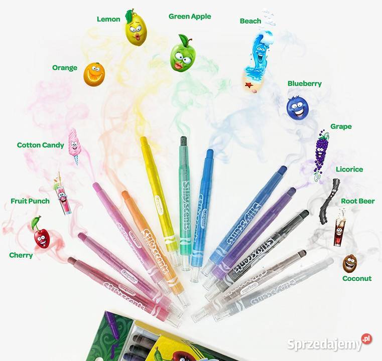 Zapachowe Kredki Crayola Wykręcane 12 Kolorów Artykuły szkolne Mogilany
