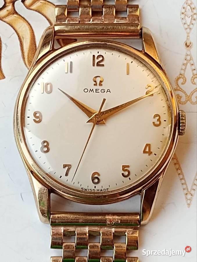 Szwajcarski złoty zegarek OMEGA 1960