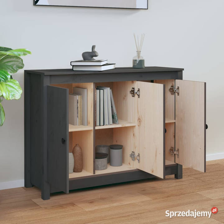 Szafka szara 100x35x74 lite drewno sosnowe Pozostałe