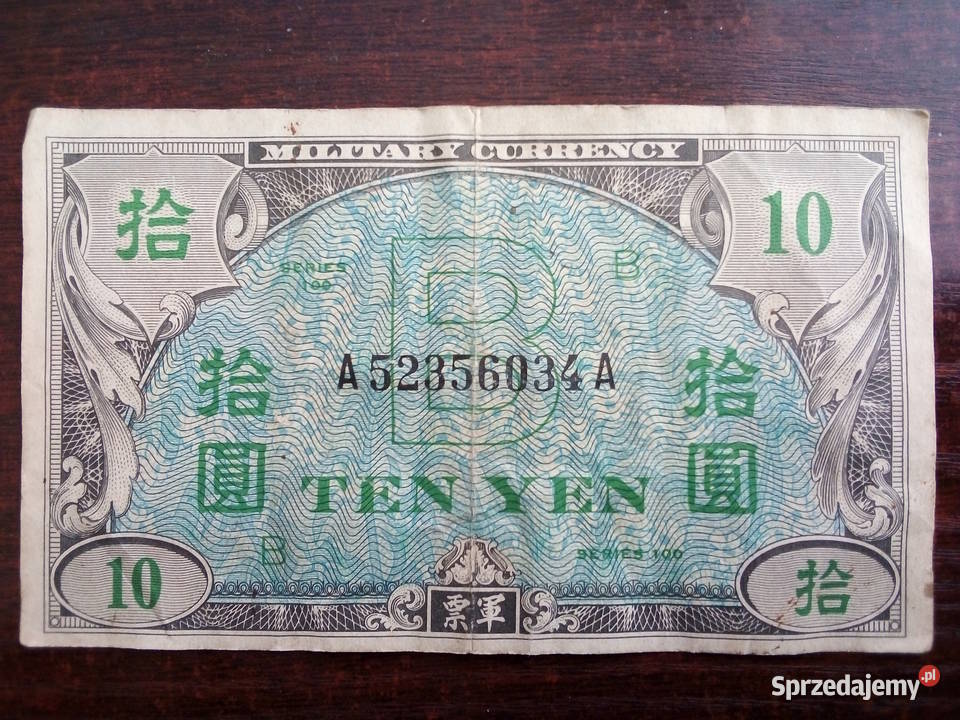 Banknot 10 jenów Japonia Płońsk