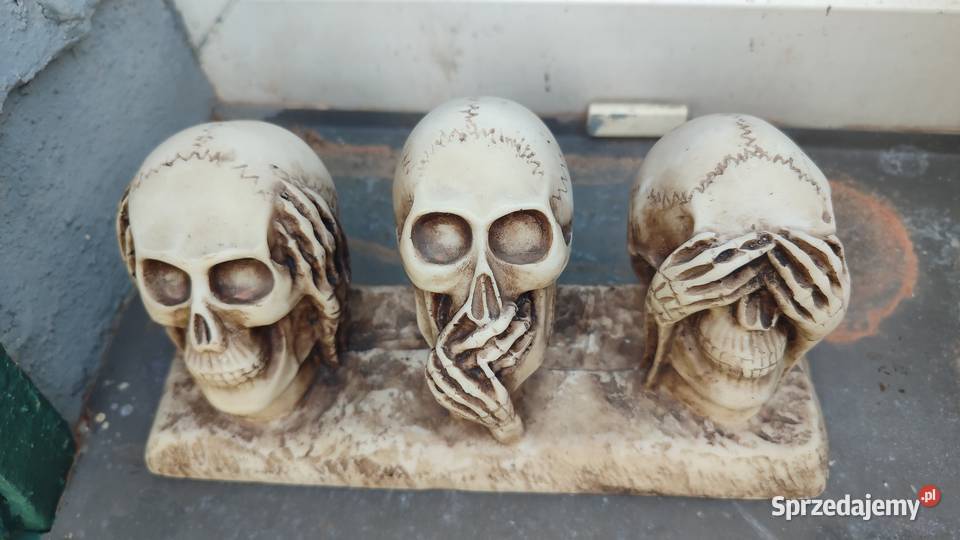Zestaw 3 Czaszki Nie widzę Nie słyszę Nie mówię Gdańsk sprzedam