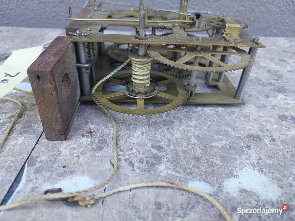 791 Mechanizm starego zegara ściennego Antyki pomorskie Tczew