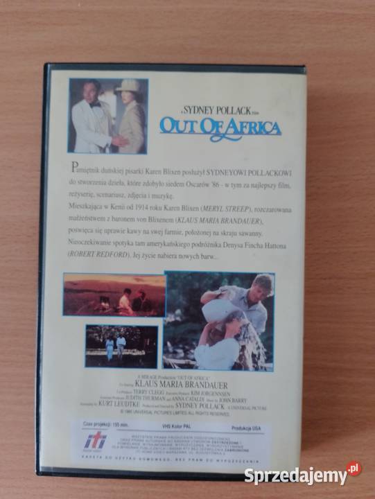 Film na kasecie VHS POŻEGNANIE Z AFRYKĄ M Streep Muzyka Oborniki sprzedam
