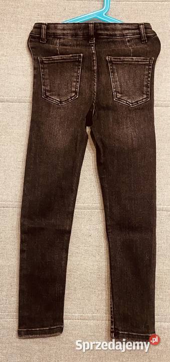 Dziewczęce czarne spodnie jeans ZARA rozmiar 134 Żyrardów