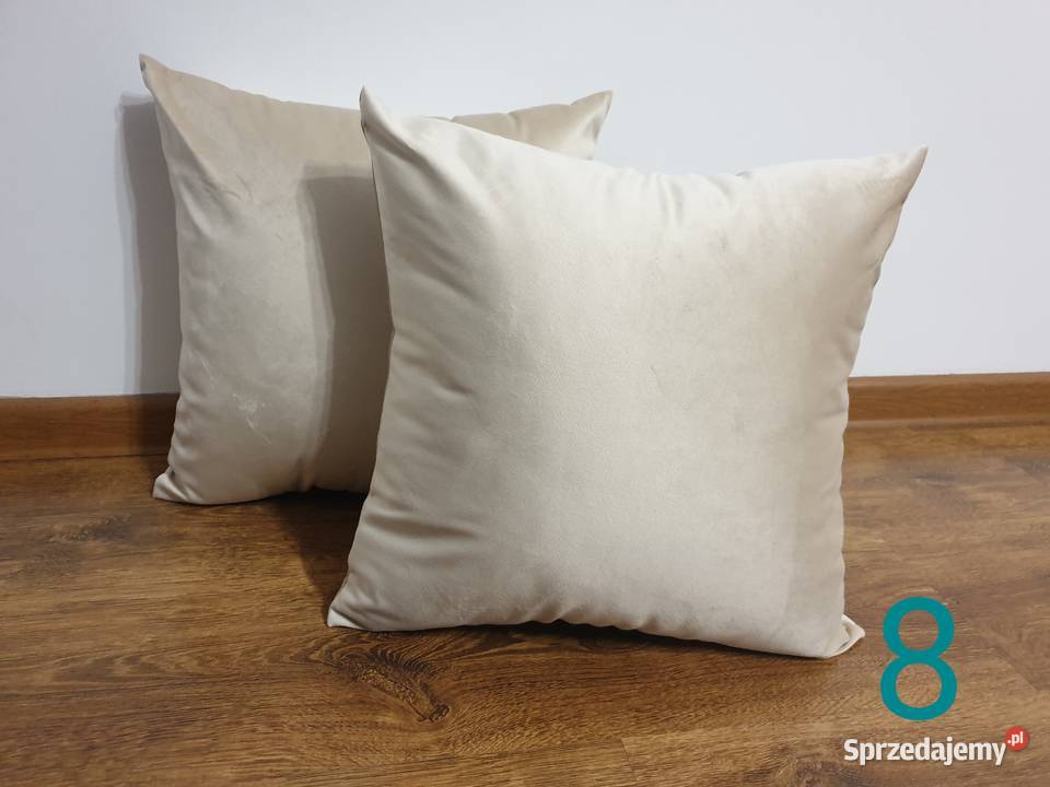 Poszewki na poduszki 40x40 WELWET welur beż wielkopolskie sprzedam