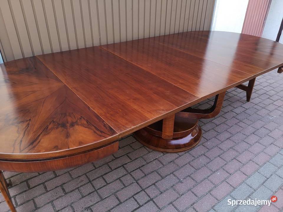 Stół ARTDECO Orzech 129 Unikat Duży Antyk Stary Swarzędz